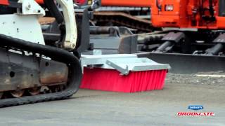 wwwbroomatecom sweeper push broom Bobcat Adaptor [upl. by Ettenan]