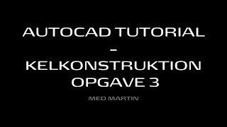 AutoCad Tutorial  Kelkonstruktion opgave 3 Tømrerbogen [upl. by Ennirok434]