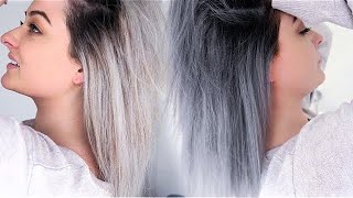 I Tried Dying My Hair Titanium at HOME [upl. by Petes216]