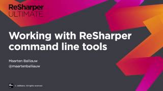 Working with ReSharper Command Line Tools [upl. by Eoin]