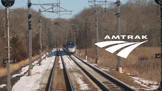 Amtrak Northeast Corridor Rearview Ride  Boston MA to New London CT [upl. by Ahseela445]