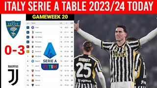 ITALY SERIE A TABLE UPDATED TODAY GAMEWEEK 21 ¦ SERIE A TABLE AND STANDINGS 20232024 [upl. by Lello265]