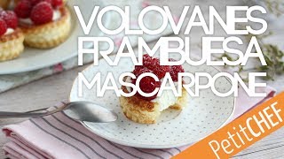 Volovanes de frambuesa y mascarpone  Petitchef [upl. by Yedarb253]