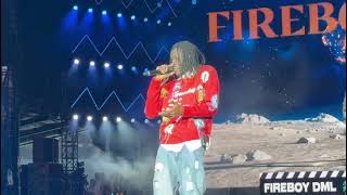 Fireboy performing jealous at Afronation [upl. by Mcgregor]