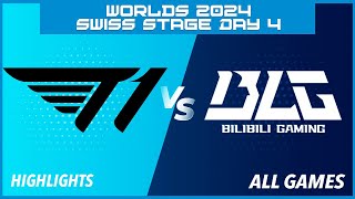 T1 vs BLG Highlights  Worlds 2024 Swiss Stage Day 4  T1 vs Bilibili Gaming [upl. by Seerdi]