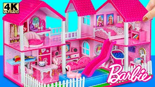 How to Build AMAZING Pink Barbie Dream House with Water Slide From Cardboard❤️ DIY Miniature House [upl. by Eden]