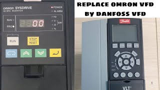 Replace omron VFD by danfoss VFD [upl. by Eiznekcam]