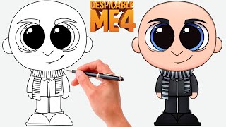 Cómo Dibujar a GRU de MI VILLANO FAVORITO 4  Dibujo de Mi Villano Favorito [upl. by Esilahs]