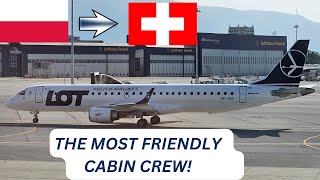 TRIP REPORT  FIRST TIME WITH LOT POLISH AIRLINES  ECONOMY CLASS  FROM WARSAW TO ZURICH ON EMBRAER [upl. by Ijies]