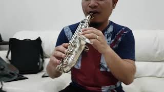 Jimmy Tobing play tested Rampone Curved Sopranino saxophone with Vandoren SM550 mouthpiece [upl. by Lawford]