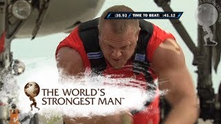 2009 Plane Pull Travis Ortmayer  Worlds Strongest Man [upl. by Adaminah]