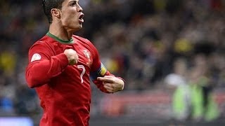 Cristiano Ronaldo Hat Trick Vs Sweden 191113 HD [upl. by Mercorr58]