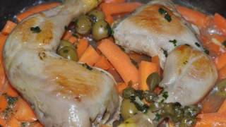 Recette de cuisine légère Poulet doré aux carottes fondantes et cumin [upl. by Laeira]