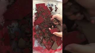 Spray painted Sahara floral foam thins ❣️😄 oddlysatisfying satisfying floralfoam asmr [upl. by Yajeet]