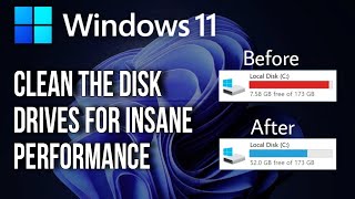 Clean Disk Drives for BETTER Performance Windows 11 [upl. by Leidba]