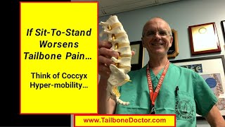 SittoStand Worsens Coccyx Pain Tailbone Pain with Tailbone Hypermobility [upl. by Fronniah]