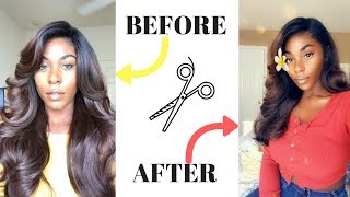 How to CUT a SYNTHETIC WIG ft Freetress Equal KARISSA [upl. by Akimrej]