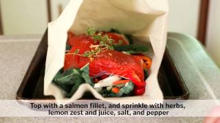 Salmon and Veggies Baked in Parchment [upl. by Esydnac141]