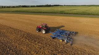 Landoll 7530 adjustable angle VT wheat stubble Okolona OH [upl. by Ecinehs]