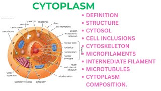 Cytoplasm in TamilCYTOSOL CELL INCLUSIONSCYTOSKELETONMICROFILAMENTSMICROTUBULESCOMPOSITION [upl. by Renrew]