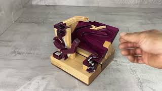 Purple heart wood make Marble machine Single Arm  Linkage mechanism [upl. by Einnos]