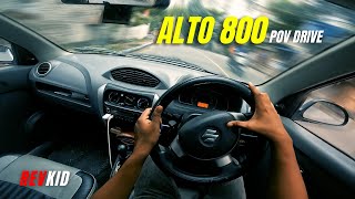 Maruti Suzuki Alto 800 Review  POV Drive  4K  Revkid Autovlog 2023  Kolkata Auto Vlog [upl. by Hesta326]