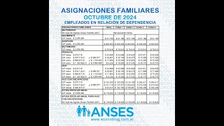 Planillas con nuevos montos de asignaciones familiares del SUAF y la AUH en octubre de 2024 [upl. by Ahsiea]