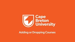 HowtoCBU Adding or Dropping Courses [upl. by Narrad]