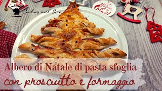 Albero di Natale di pasta sfoglia al prosciutto e formaggio [upl. by Ahtram]