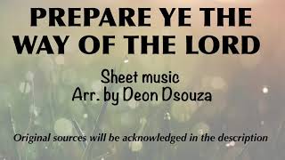 Prepare ye the way of the Lord Sheet music [upl. by Nonnaer]