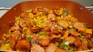 FRIED SAUSAGE WITH PEPPERS [upl. by Otila]