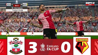 Southampton vs Watford 30 Highlights  Emirates FA Cup 202324 [upl. by Fachini]