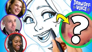 Animator Vs Cartoonist Draw A Stranger Based Only On Voice Kelsey • DrawOff Voice [upl. by Rapsac]