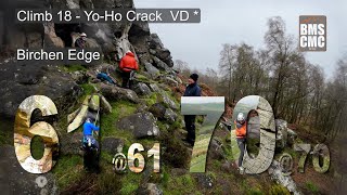 Climb 18  Day 3  YoHo Crack  Birchen Edge  Peak District [upl. by Herculie741]