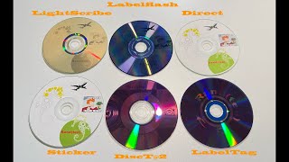 Disc Labeling  DiscT2 LightScribe Labelflash LabelTag Direct Printing amp Stickers [upl. by Fielding890]