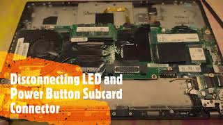 Lenovo Thinkpad T460s T470s Disconnecting LED and Power Button Subcard [upl. by Ydnes]