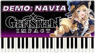 Genshin Impact Demo  quotNavia Unofficial Operationquot  Piano Tutorial amp Sheet Music [upl. by Ennaehr]