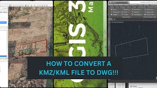 How to Convert a KMZ  KML file to DWG [upl. by Bergh]