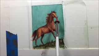 Choosing Colors for Painting a Chestnut Horse Watercolor Swatch Demo [upl. by Nolie]