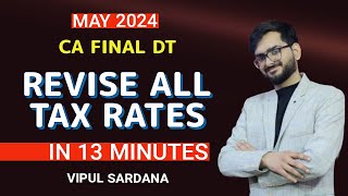 TAX RATES  CA FINAL DT  MAY 2024 ONWARDS [upl. by Noma]