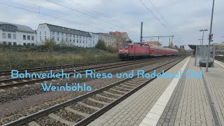 Bahnverkehr in Riesa und Radebeul Ost Weinböhla wieder Samstag ein Video 021 dbregio [upl. by Karole]