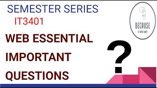 IT 3401 Web Essentials Important Questions for Seemster in Tamil [upl. by Ycrep112]