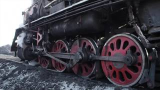 China Sandaolin Steam 122015 中国三道嶺の建設型蒸機 [upl. by Llecram]