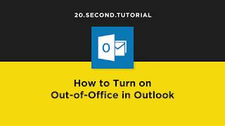 Setup Out of Office in Outlook  Microsoft Outlook Tutorial 9 [upl. by Alfredo]