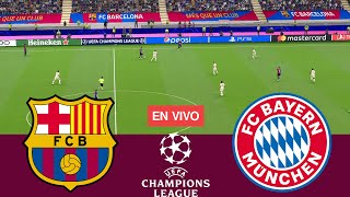 EN VIVO Barcelona vs Bayern Múnich UEFA Champions League 2425  Simulación de Videojuegos [upl. by Adriel948]