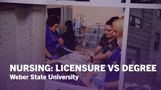 Levels of Nursing Licensure vs Degree  Weber State University [upl. by Alyag764]