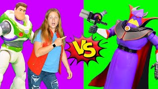 Assistant Saves Buzz Lightyear VS Emperor Zurg at the Pizza Planet [upl. by Finley]