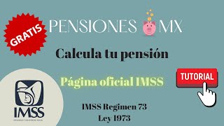 Simulación de pensión IMSS Ley 73 En la página oficial del IMSS  Calcula tu pensión gratis en 2023 [upl. by Knowlton]