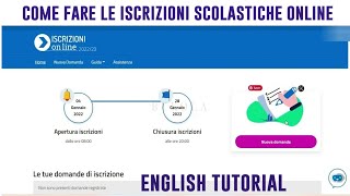 Come fare le iscrizioni scolastiche per lanno 20222023  School enrollment tutorial in English [upl. by Llerol]