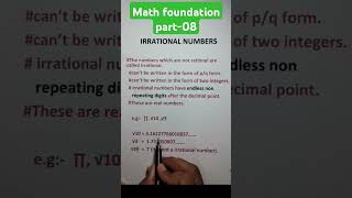 Irrational numbers class 8  mathandtechbyar maths education [upl. by Lorola747]